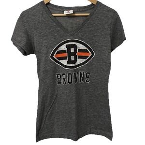 Cleveland Browns Logo Trent Richardson Gray Women's M NFL Player T-Shirt